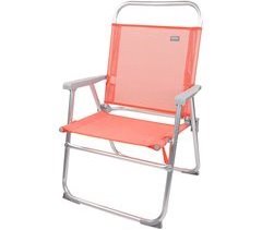 Cadeira alta dobrável em alumínio coral Aktive