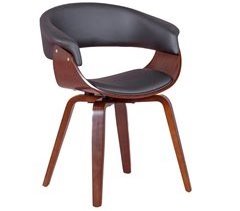 Cadeira com braços e em imitação de couro - Burrow