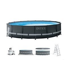 INTEX Ultra XTR Frame piscina redonda acima do solo 488x122 cm com sistema de filtragem