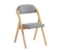 Cadeira de madeira dobrável com assento e encosto FST92-N SoBuy
