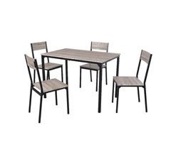 Conjunto mesa fixa e 4 cadeiras de cozinha CAFFE