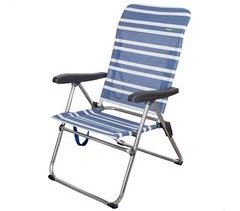 Cadeira de praia dobrável alta de 5 posições Aktive 46,5x63x93 cm