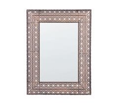 Espelho de parede dourado 69 x 90 cm DEHRADUN 69x5