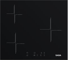 Placa de indução SABA SB-BIIH1-2023. 3 Zonas. 60cm. preto