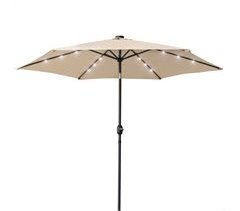 Guarda-chuva de jardim hexagonal 18 luzes LED inclinável Aktive