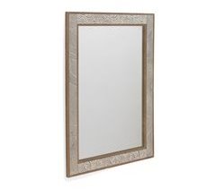 Espelho de madeira natural