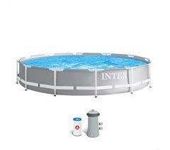 INTEX Prism Frame piscina redonda desmontável com sistema de filtragem