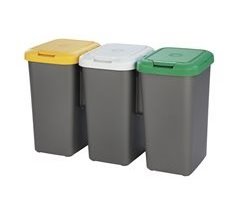 Definir 3 caixas de reciclagem