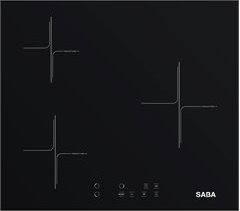 Placa de indução SABA SB-BIIH1-2023. 3 Zonas. 60cm. preto