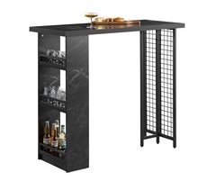 Mesa alta de bar com 3 prateleiras SoBuy FWT100-SCH