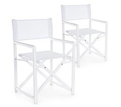 Conjunto de 2 cadeiras dobráveis ​​Gilda em alumínio e textilene