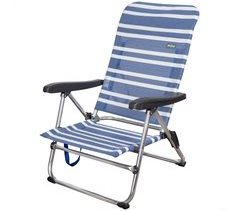 Cadeira de praia baixa dobrável 5 posições Aktive 46,5x50x85 cm