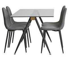Conjunto de mesa e 4 cadeiras de jantar LOTUS