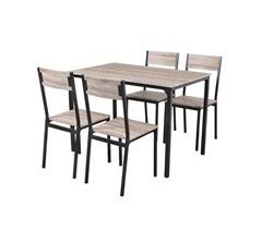 Conjunto Mesa Fixa e 4 Cadeiras de Cozinha CAFFE