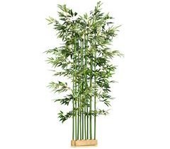 Planta Artificial Poliéster, bambu, madeira de pinho