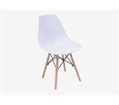 Cadeira de cozinha OSLO . Assento e encosto em plástico e pernas de madeira.