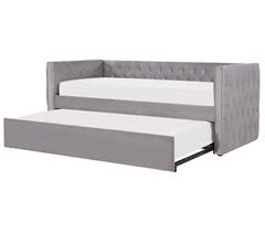 Beliani Cama com estrado Veludo GASSIN 100x231