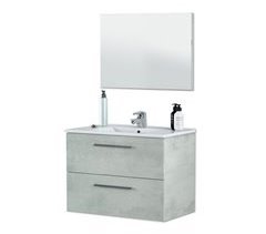 Móvel de casa de banho Aruba 2 gavetas + espelho