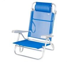 Aktive Cadeira de praia dobrável e reclinável 7 posições c/almofada e alças