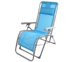Cadeira espreguiçadeira de jardim dobrável gravidade zero c/almofada Aktive