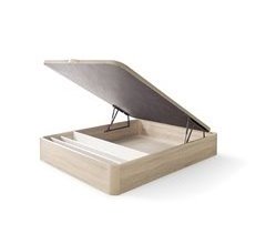 Canapé de madeira com sapateira dobrável 150x190