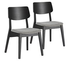 Pack de 2 cadeiras Susi cor preto, madeira maciça