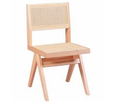 Cadeira clássica em rattan natural e madeira de freixo - Compass