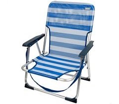 Cadeira de praia dobrável fixa alumínio com asa Aktive