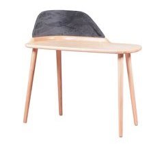 Mesa escandinava em madeira e veludo - Cattelan 109x56
