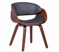 Cadeira com braços e em imitação de couro - Burrow S