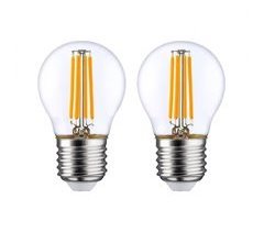 Pack de 2 lâmpadas LED de filamento esférico 7hSevenOn Premium