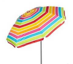 Aktive Guarda-chuva de praia inclinável riscas multicoloridas 200 cm UV50