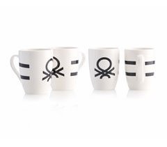 Set mugs BLACK&WHITE 4 peças marca BENETTON