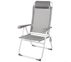 Cadeira de acampamento dobrável anti-roll e multiposição c/almofada Aktive