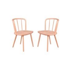 Conjunto de 2 cadeiras rústicas para a sala de jantar - Organic
