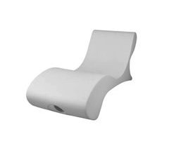 Sined ANDROMEDA Chaise longue de polietileno de alta qualidade 168x60x67 cm, Branco