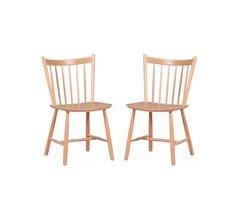 Lote de 2 cadeiras rústicas em madeira - Union
