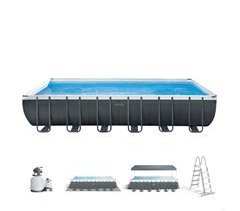 INTEX Ultra XTR Frame piscina rectangular acima do solo 732x366x132 cm + unidade de filtragem