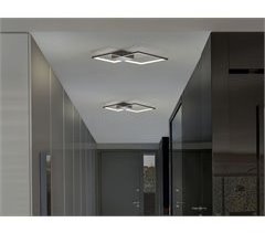 Candeeiro de teto LED em metal preto OKSU