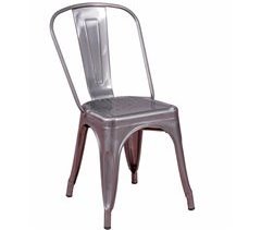Cadeira industrial em aço metálico - Bistro