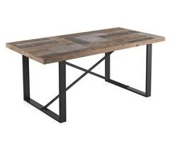 Mesa de jantar de madeira com pernas de metal 180x90