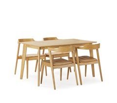 Conjunto de mesa e 4 cadeiras de jantar Venus 140x80