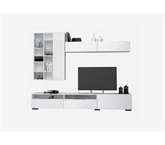 Compacto de TV White cor branca 270 cm