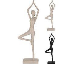 Figura dama de yoga ADA 12x7x40 cm sortidas