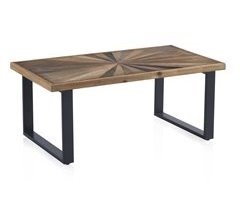 Mesa de madeira com base de metal 110x60