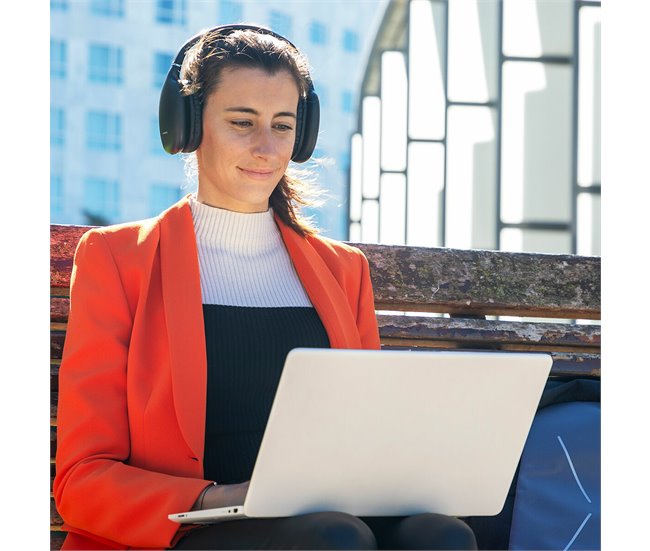 Auriculares com diadema dobrável sem fios Preto