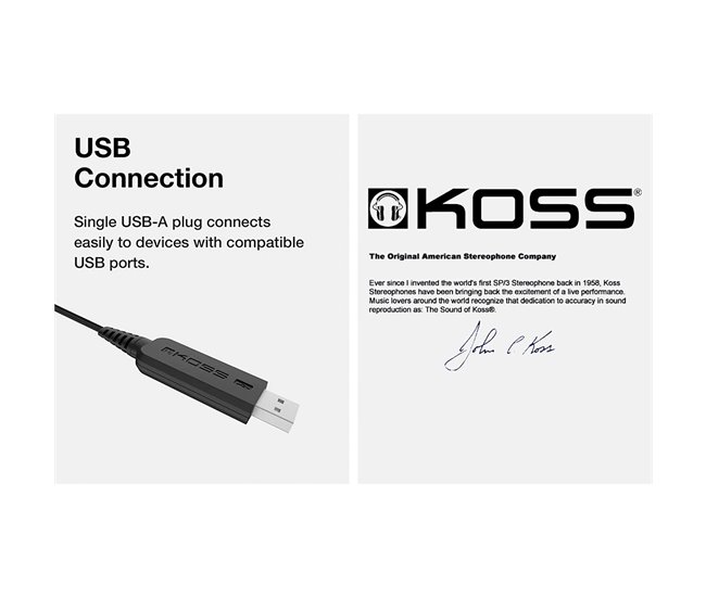 Auscultadores com Fio KOSS CS100 USB Bege