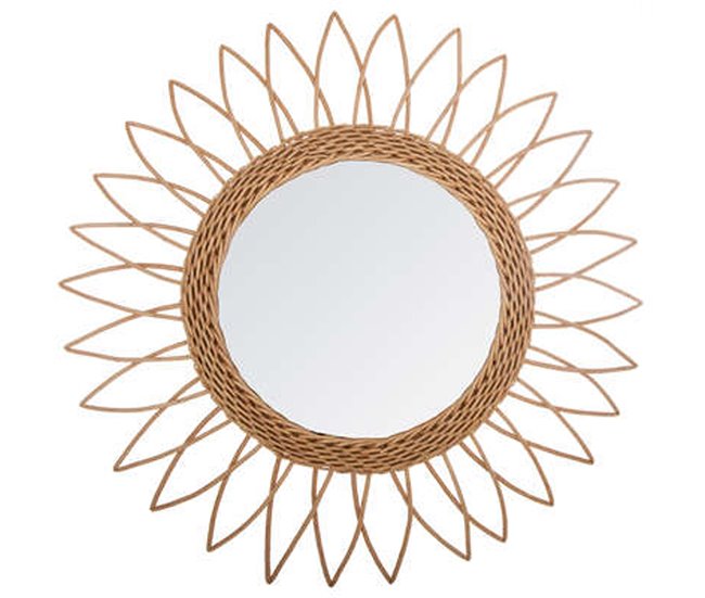 Sol Rating Mirror com design nítido por fora 50x50 Bege