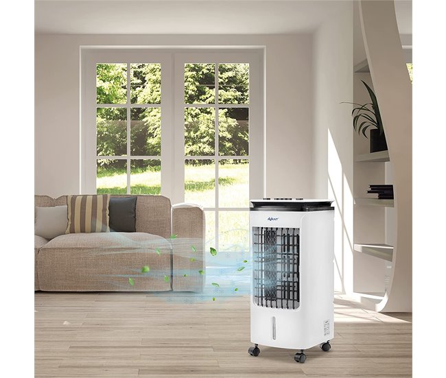 Climatizador evaporativo portátil Avant | Potência 65W | Ventilador com oscilação automática, 3 velocidades, reservatório de água de 4 L | Branco Branco