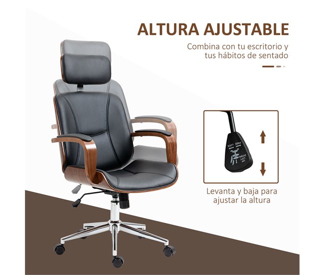  Cadeira de escritório Vinsetto 921-609V00BK Preto